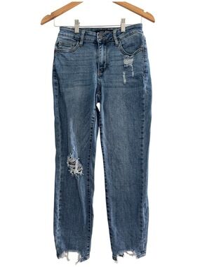 Judy Blue Slim Fit Distressed Cropped Jeans Size 1/25